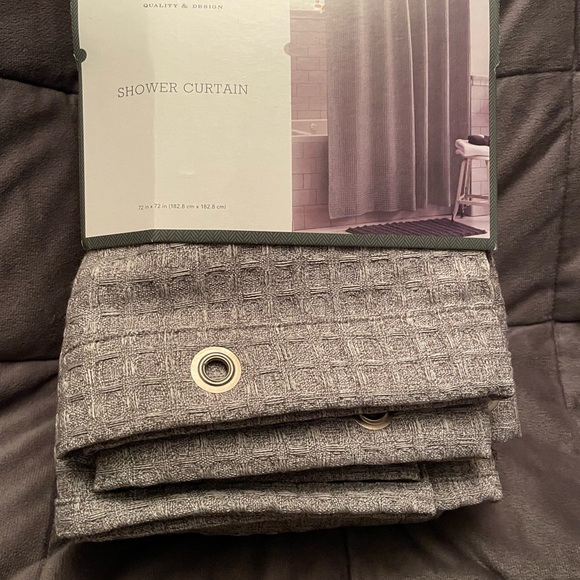 Bath Threshold Waffle Weave Shower Curtain 72 X 72 Gray Poshmark